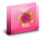 Folder Flower Pink Icon 64x64 png